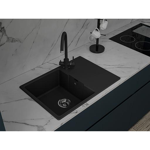Кухонная мойка GRANFEST GranFest URBAN 668L black фото 3