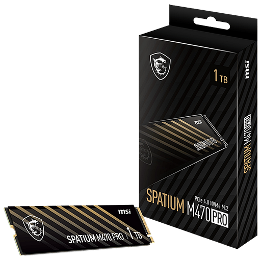 Твердотельный накопитель SSD MSI M.2 2280 1TB SPATIUM M470 PRO Client SSD S78-440L0J0-P83, PCIe Gen4x4 with NVMe фото 1