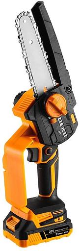 DEKO DKCHS 20-6 PRO Пила цепная аккумуляторная [083-2012] { 20В, 2x2.2Ач, 2 шины и 2 цепи в кейсе } фото 2