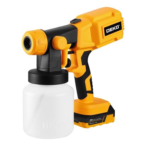 Краскопульт аккумуляторный DEKO SG20DK, 20В, 800 мл, 1x3.0Ач [083-1133] фото 1
