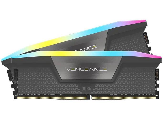Модуль памяти CORSAIR 32GB 6400МГц DDR5 CL32 DIMM (Kit of 2x16GB) XMP 3.0, Vengeance RGB Black фото 1