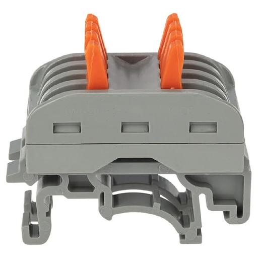 Rexant (07-5237) Клемма СМК 222-424D проходная 4-полюсная, с креплением на DIN-рейку (0,08-4 мм?) серая (50 шт./уп.) фото 1