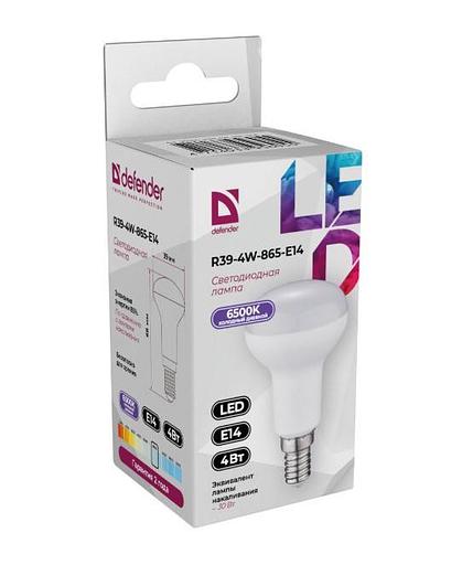 Defender Лампочка светодиодная R39-4W-865-E14 рефлектор, 6500 К, холодный дневной,1шт фото 1
