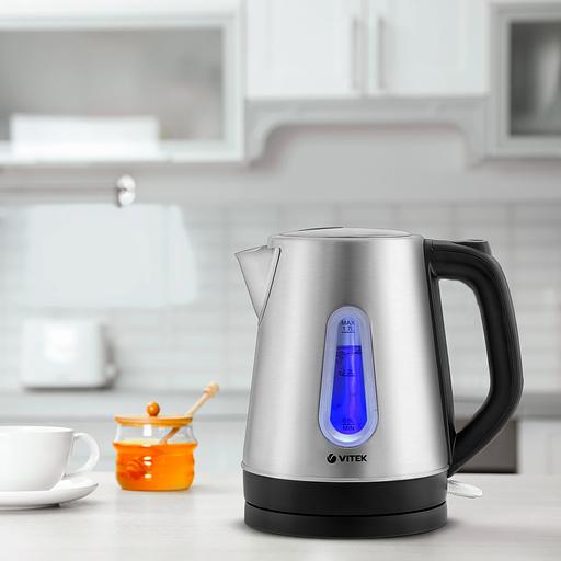 Чайник электрический Vitek VT-7038 1.8л. 2200Вт сталь корпус: металл фото 6
