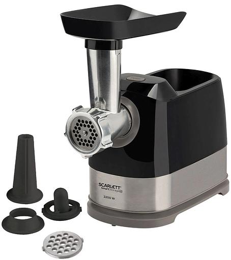 Мясорубка Scarlett SC-MG45S66 2200Вт черный/серебристый фото 1