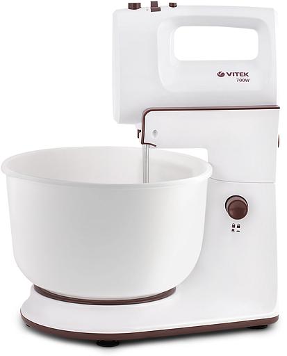 Миксер стационарный Vitek VT-1416 W 700Вт белый/коричневый фото 1