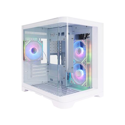 1STPLAYER UVIEW UV5 ARGB White / mATX / 3x120mm ARGB fans / UV5-WH-2FC7R-W-1FC7-W фото 1