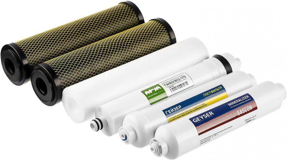 Комплект картриджей Гейзер Премиум для систем обратного осмоса ресурс:10000л (упак.:6шт) фото 2