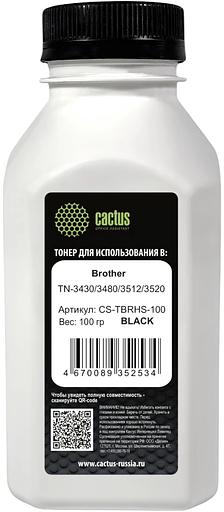Тонер Cactus CS-TBRHS-100 черный флакон 100гр. для принтера Brother TN-3430/3480/3512/3520 фото 1