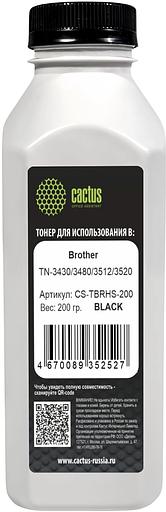 Тонер Cactus CS-TBRHS-200 черный флакон 200гр. для принтера Brother TN-3430/3480/3512/3520 фото 1