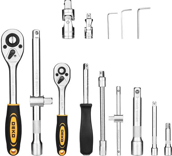 Набор инструментов Deko DKMT112 112 предметов (жесткий кейс) фото 4