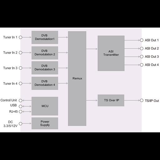 Модуль профессионального приёмника PBI DMM-2410D-T2 для цифровой ГС PBI DMM-1000 фото 2