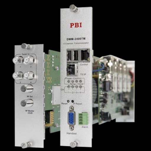 Модуль 4-тюнерного трансмодулятора QAM DMM-2410TM-30T2C (4 PLP DVB-T2 в 4 DVB-C) для цифровой ГС PBI DMM-1000 фото 1