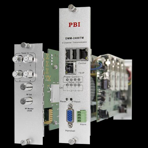 Модуль 4-тюнерного трансмодулятора QAM DMM-2410TM-30T2C (4 PLP DVB-T2 в 4 DVB-C) для цифровой ГС PBI DMM-1000 фото 2