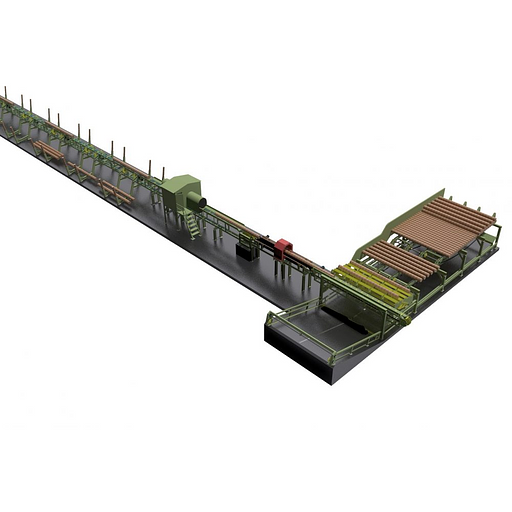 Линия сортировки брёвен фото 1