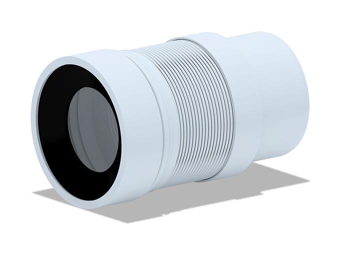 Слив для унитаза с гибким выпуском 110мм фото 1