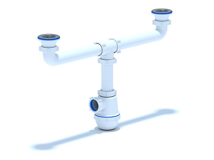 Сифон для мойки АНИ Грот 1 1/2'X40 двойной фото 1