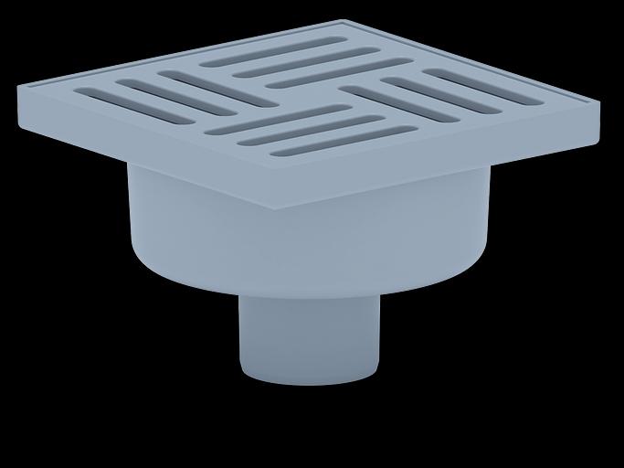 Трап вертикальный выпуск 50 пластиковая решетка 15х15см фото 1