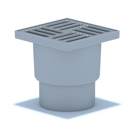 Трап вертикальный выпуск 110 нержавеющая решетка 15х15см фото 1