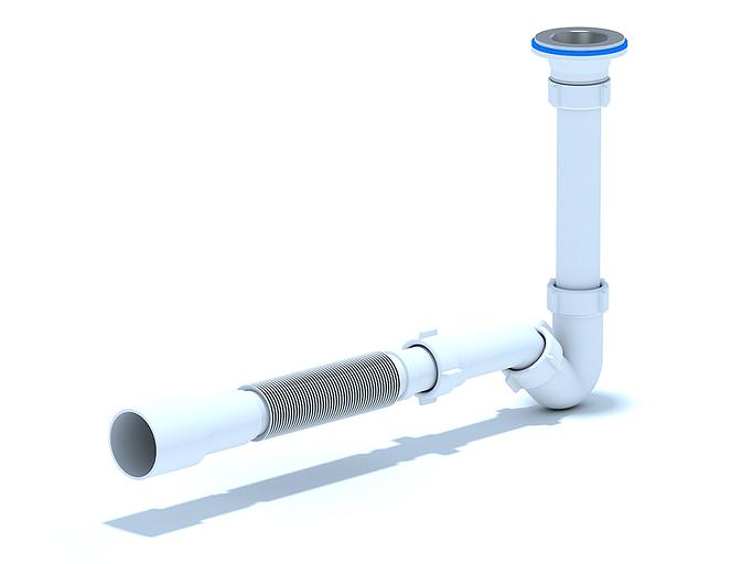 Сифон для биде АНИ 1 1/4'x32 с гибкой трубой 32х40/50 фото 1