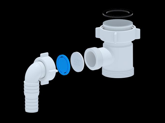 Отвод для стиральной машины АНИ 1 1/2'x1 1/2' фото 2