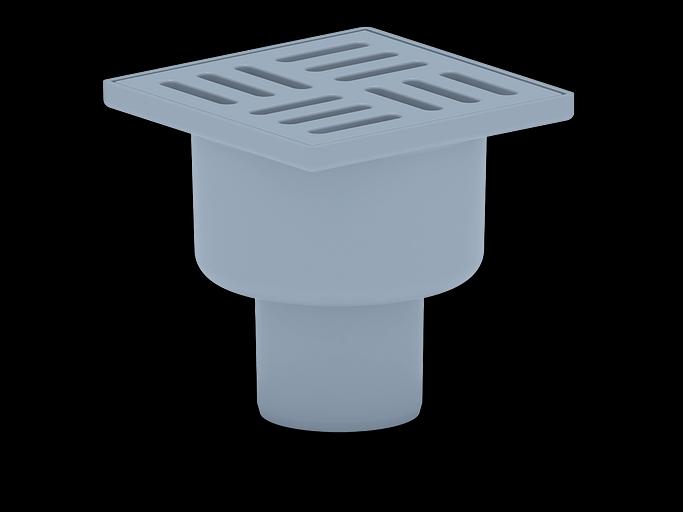 Трап вертикальный выпуск 50 пластиковая решетка 10х10см фото 1