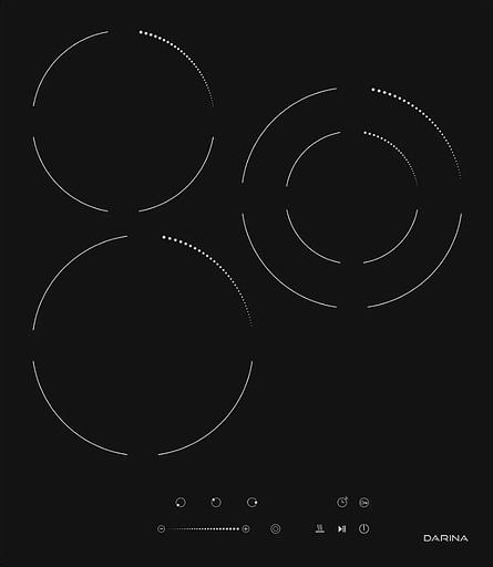 Электрическая варочная поверхность Darina 6Р Е3324 B, Hi-Light, независимая, черный фото 1