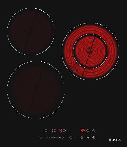 Электрическая варочная поверхность Darina 6Р Е3324 B, Hi-Light, независимая, черный фото 6
