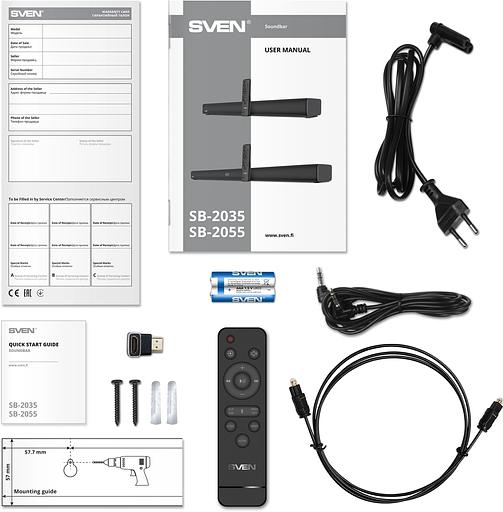 Саундбар Sven SB-2035 2.0 черный 10Вт фото 10