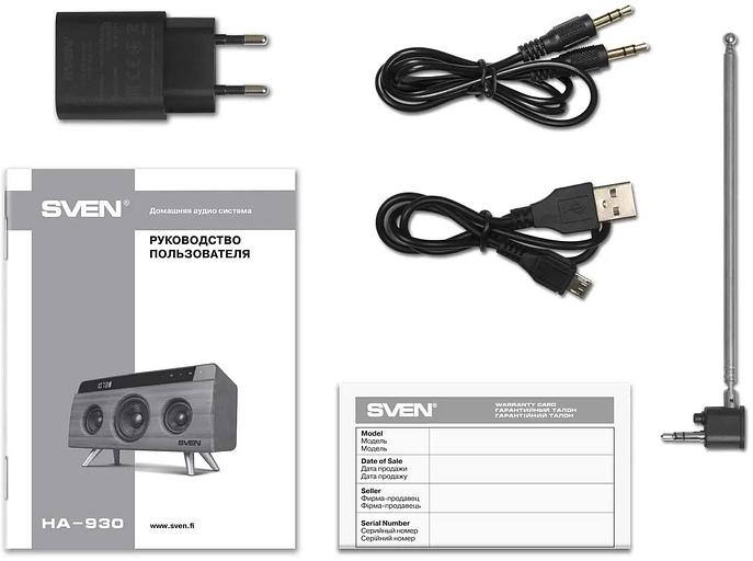 Колонка порт. Sven АС HA-930 дерево/черный 30W 1.0 BT/3.5Jack/USB 2200mAh фото 4