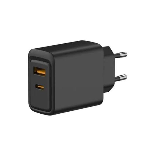 Сетевое зарядное устройство с портами USB-A и USB-C, 30Вт, черное REXANT фото 1