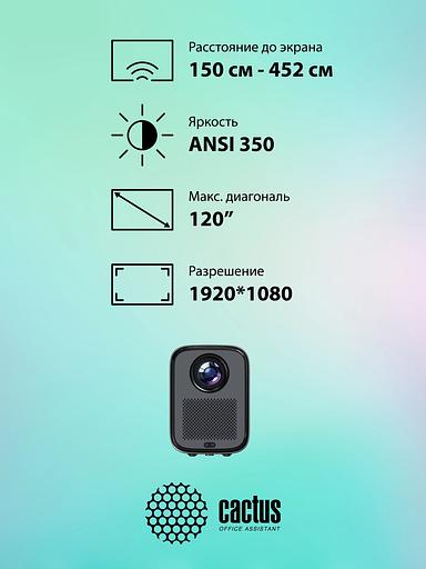Проектор Cactus CS-PRC.07B.Full HD-A LCD 9400Lm LS 350Lm ANSI (1920x1080) 2000:1 ресурс лампы:50000часов 1xUSB typeA 1xHDMI 1кг фото 10
