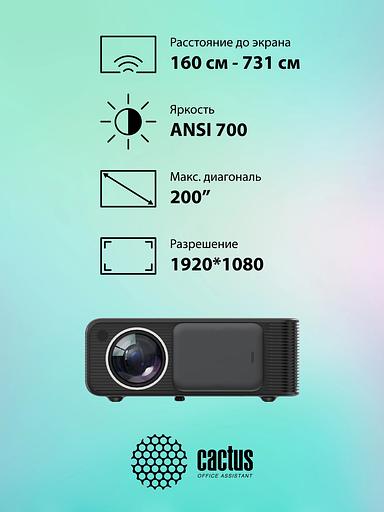 Проектор Cactus CS-PRM.01B.Full HD LCD 19000Lm LS 700Lm ANSI (1920x1080) 2500:1 ресурс лампы:50000часов 2xUSB typeA 2xHDMI 1.8кг фото 10