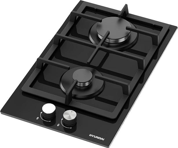 Газовая варочная поверхность Hyundai HHG 3230 BK черный фото 2