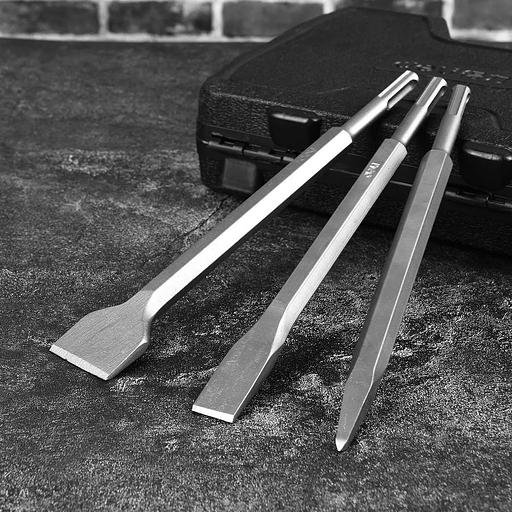 Долото плоское Deli DH-HBZ25280-E1 HEX17, 17*280*25мм, 40Cr фото 2