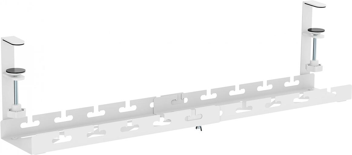 Кабель-канал Cactus CS-CM-700-1WT для столов 72.8x13x19см белый фото 1