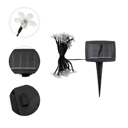 Rexant (602-270) Гирлянда садовая (каскад) Ночной букет 4м, мультиколор, с аккумулятором и выносной солнечной панелью Lamper фото 1