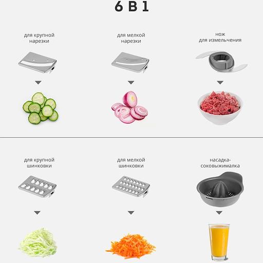 Кухонный комбайн Galaxy Line GL 2312 1000Вт белый фото 3