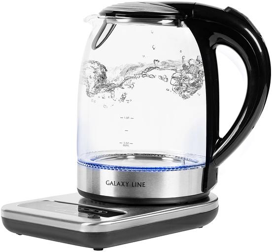 Чайник электрический Galaxy Line GL 0593 1.7л. 2200Вт прозрачный корпус: стекло (7010105930) фото 1