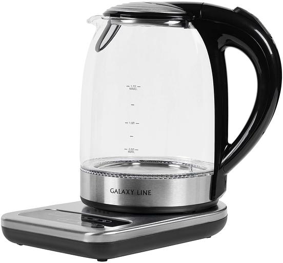 Чайник электрический Galaxy Line GL 0593 1.7л. 2200Вт прозрачный корпус: стекло (7010105930) фото 2