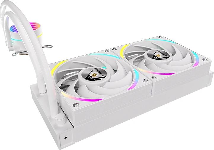 Система водяного охлаждения Formula OASIS L240 ARGB Soc-AM5/AM4/1200/2066/1700/1851 белый 4-pin Al+Cu 300W Ret (OASIS L240 ARGB WH) фото 3
