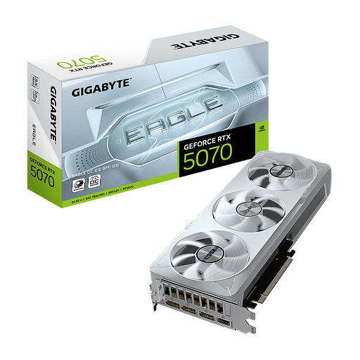 Видеокарта Gigabyte RTX5070 EAGLE OC ICE SFF 12GB GDDR7 192bit 3xDP HDMI 3FAN RTL фото 1