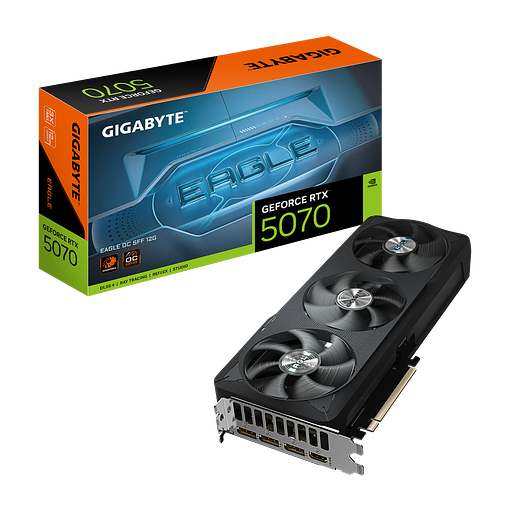Видеокарта Gigabyte RTX5070 EAGLE OC SFF 12GB GDDR7 192bit 3xDP HDMI 3FAN RTL фото 1