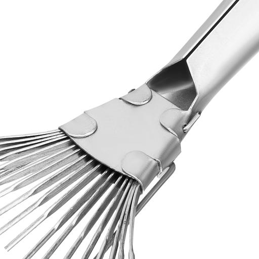 Грабли веерные стальные, 350 мм, 18 круглых зубьев, оцинкованные, без черенка, Россия фото 4