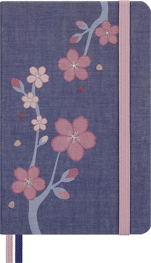 Блокнот Moleskine LIMITED EDITION SAKURA LESU08MM710 Pocket 90x140мм обложка текстиль 160стр. линейка синий 2025 фото 1