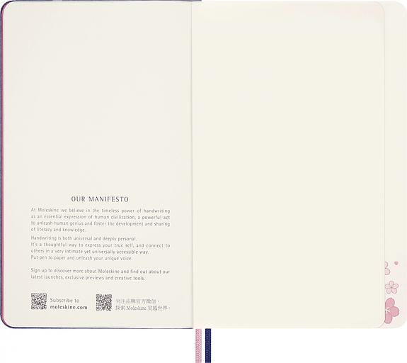Блокнот Moleskine LIMITED EDITION SAKURA LESU08QP062BOX 130х210мм обложка текстиль 176стр. нелинованный подар.кор. синий 2025 фото 6