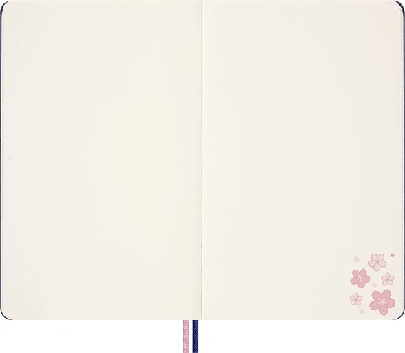 Блокнот Moleskine LIMITED EDITION SAKURA LESU08QP062BOX 130х210мм обложка текстиль 176стр. нелинованный подар.кор. синий 2025 фото 7