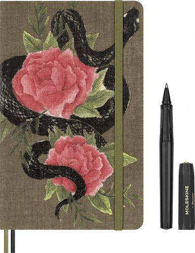 Набор Moleskine Limited Edition Year of the snake Roses блокнот/ручка/под.коробка руч.:перьевая фото 1