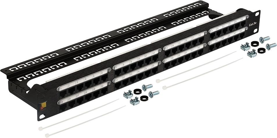 Патч-панель Lanmaster LAN-PPC48U5E 19" 2U 48xRJ45 кат.5E UTP фото 1