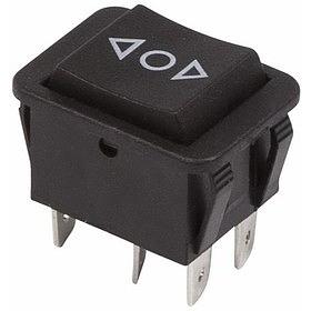 Rexant 36-2375 Выключатель клавишный 250V 15А (6с) (ON)-OFF-(ON) черный с нейтралью Б/Фикс фото 1